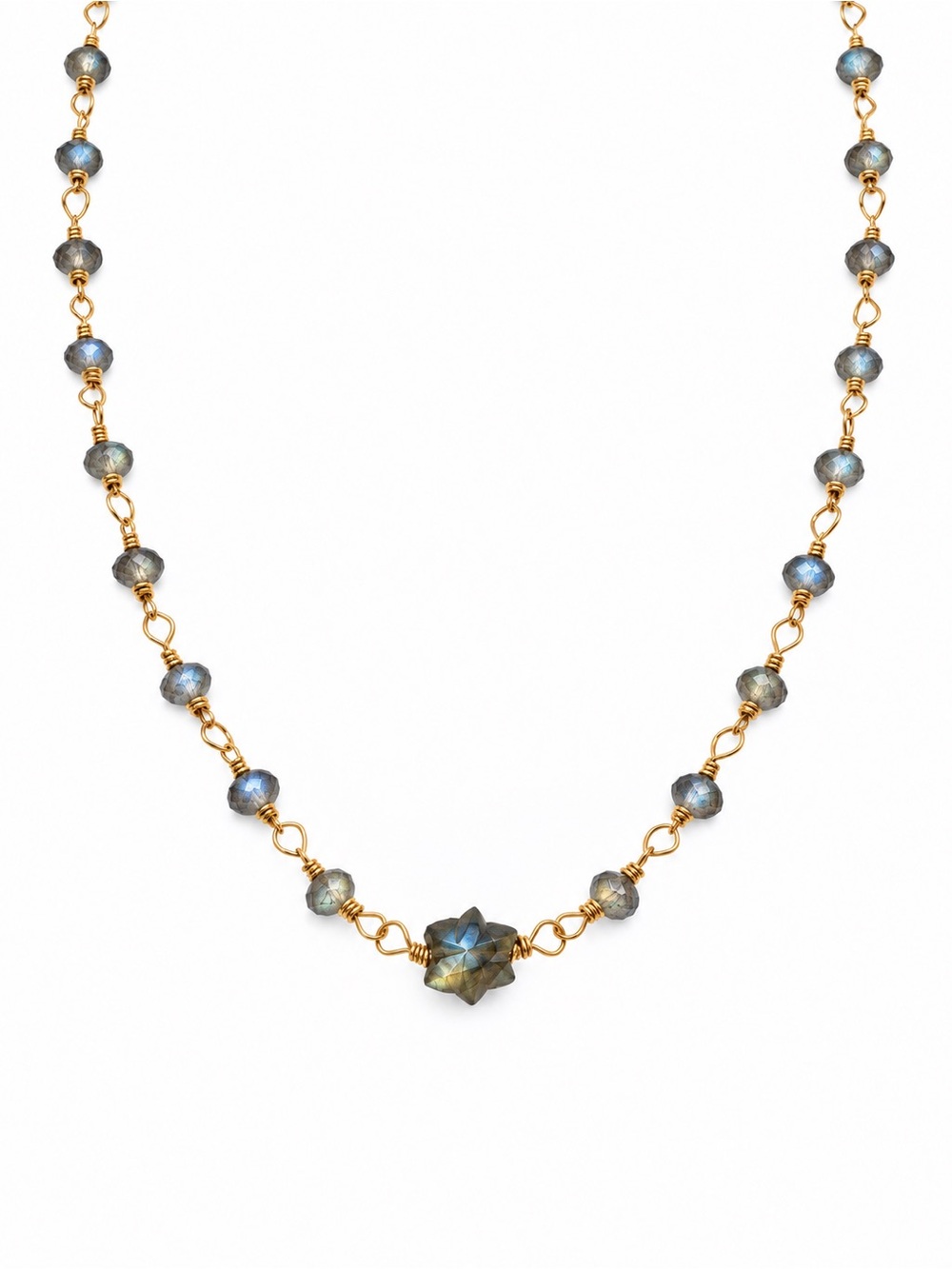Labradorite Star Necklace (AWN9)